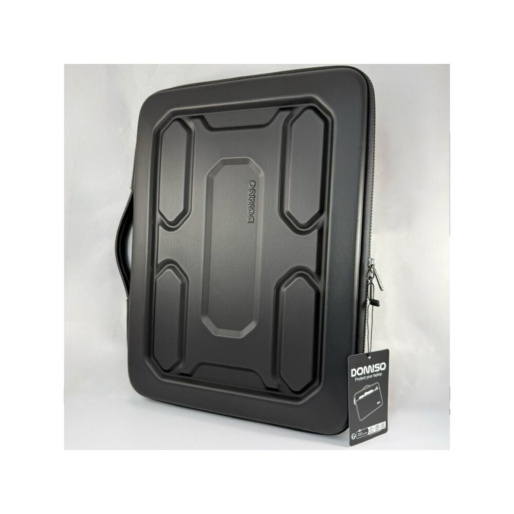 DOMISO 15.6" Laptop Sleeve Case Shockproof EVA Waterproof Bag Handle Cover Black